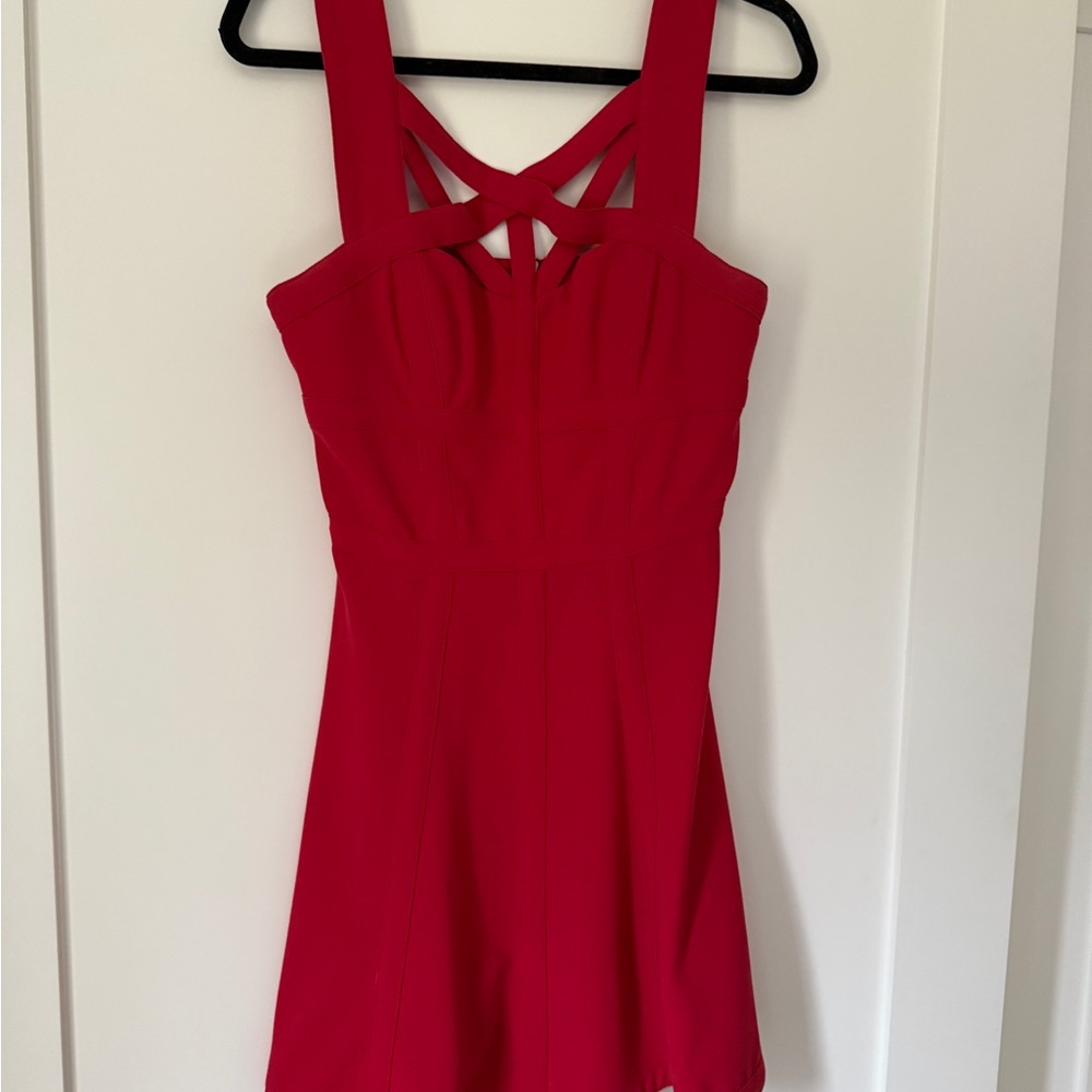 Elegant Red Sleeveless Dress